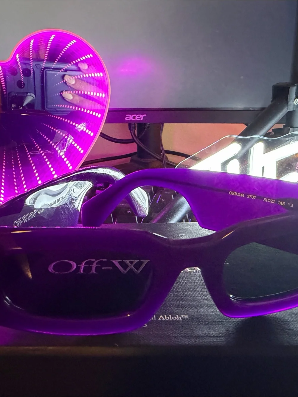 Off White rectangle frame sunglasses